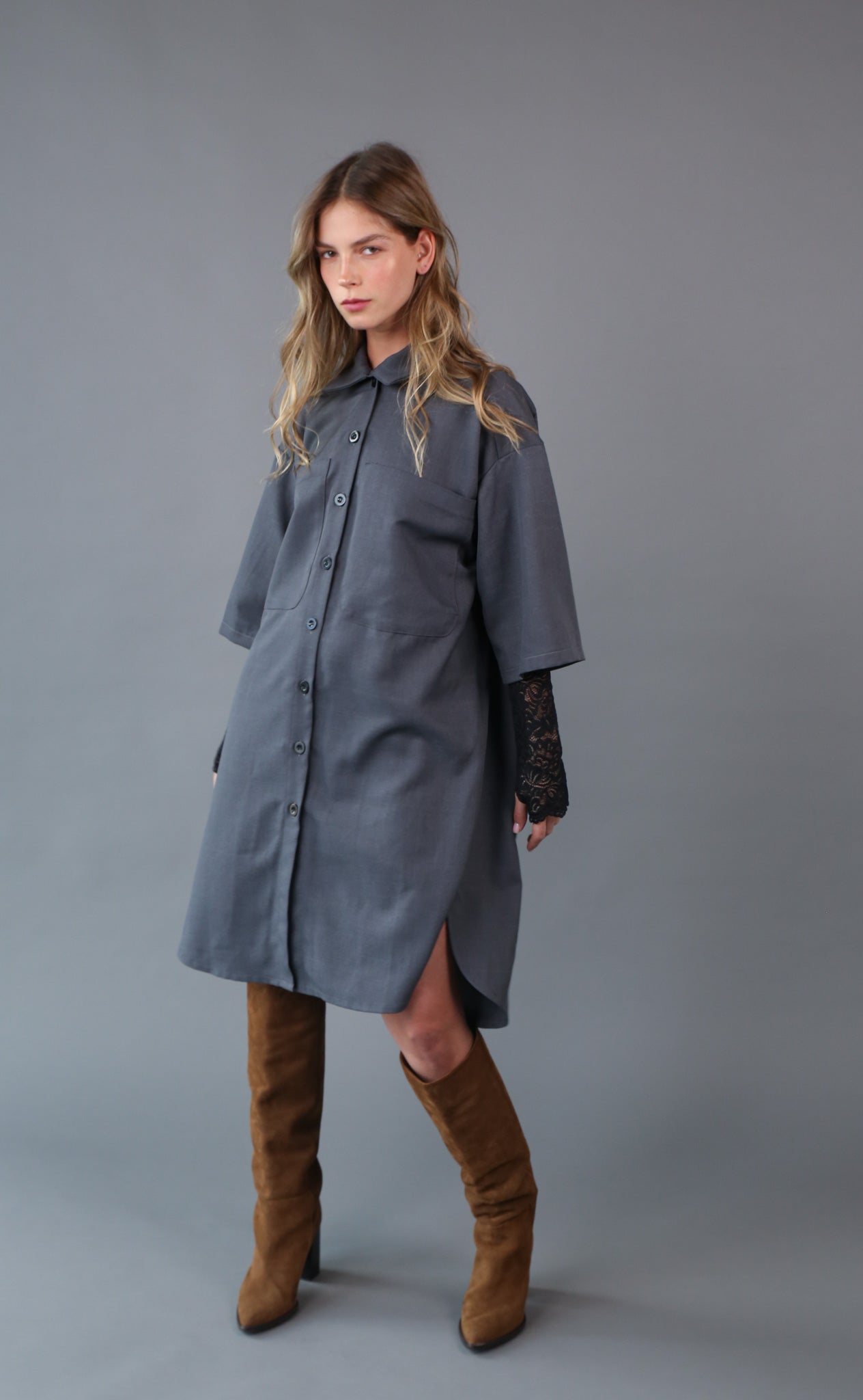 ANNE shirt dress