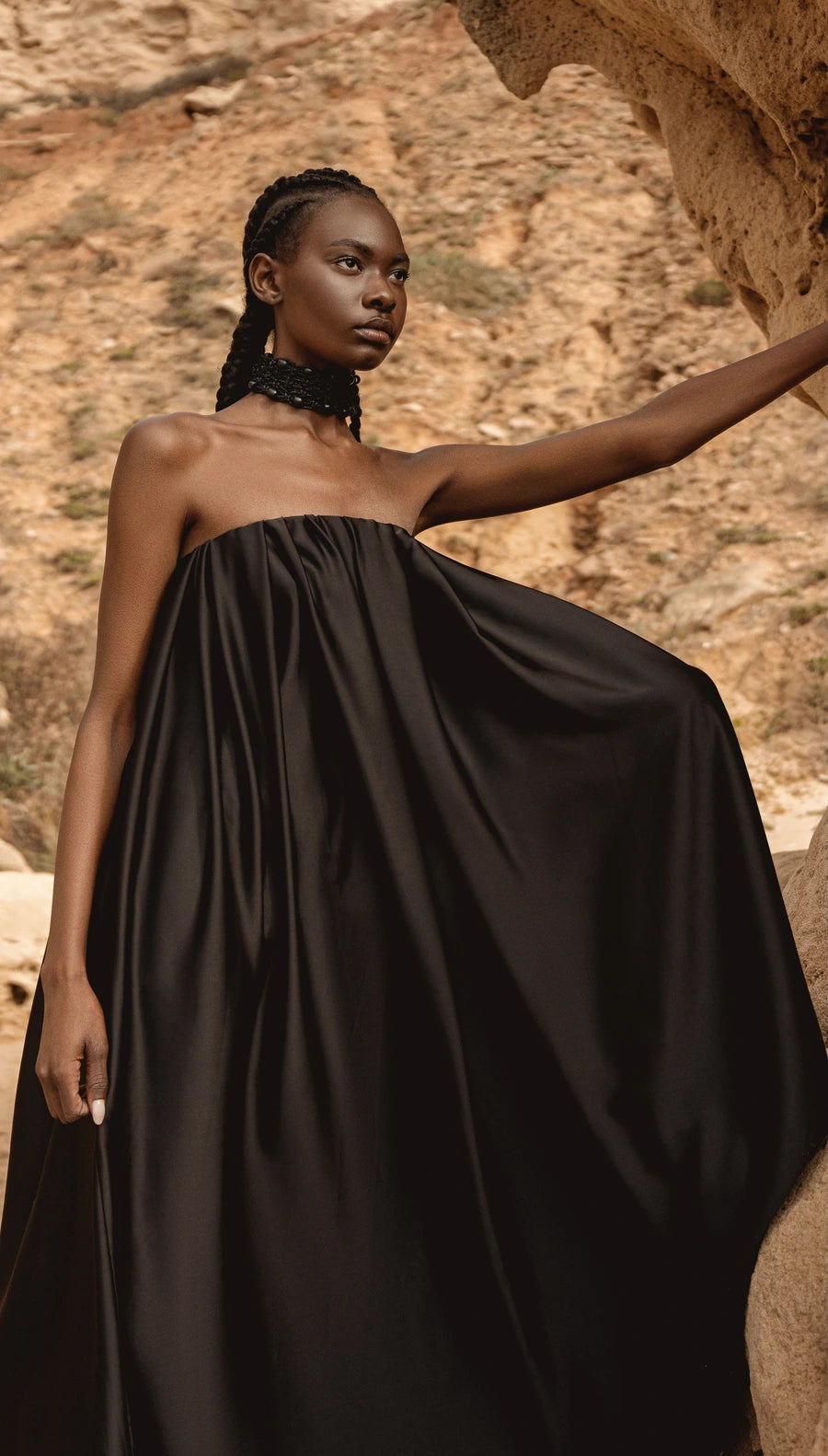 SINAI draped long dress